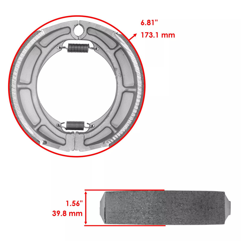 Machoire de frein Arrière Pour Suzuki LT-E 300 QuadRunner  de 1987 à 1989 - Image 2