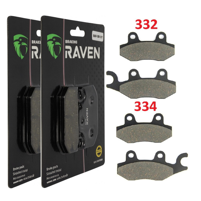 2 Kit plaquettes frein Av Ga et Av Dr Pour Suzuki Burgman 400 AN  de 2007 à 2024