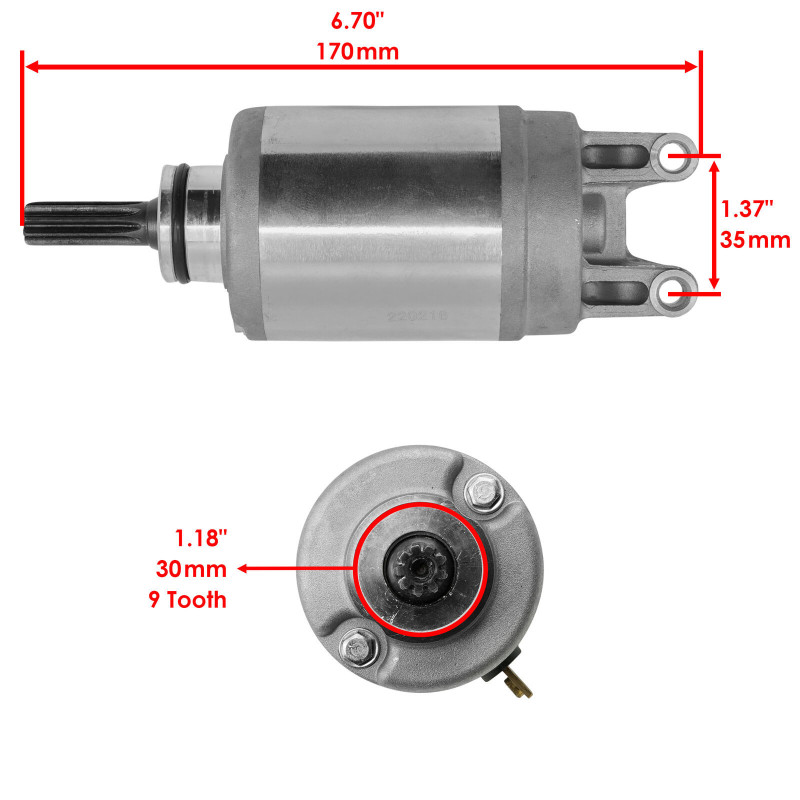 Démarreur pour Suzuki LT-R 450 QuadRacer  de 2006 à 2009 - Image 2