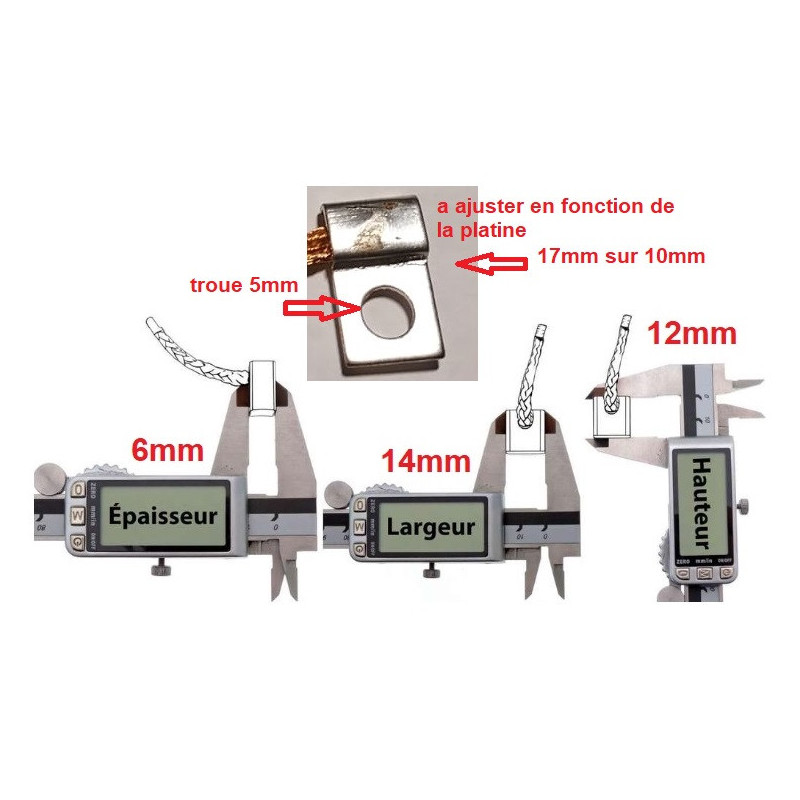 Charbon démarreur pour Suzuki GS 400  de 1978 à 1992 - Image 2