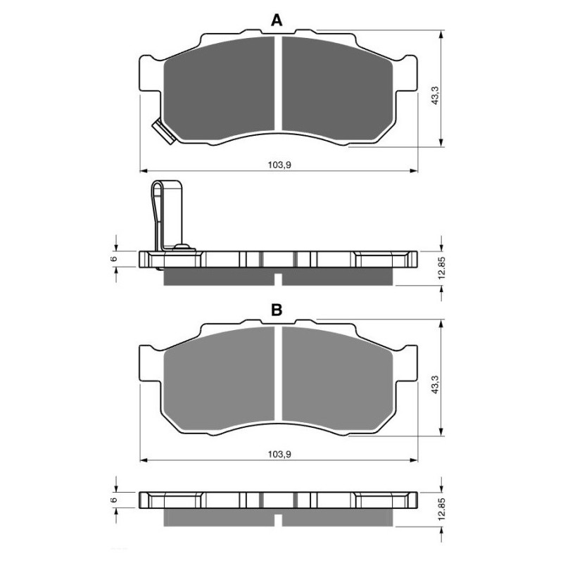 Plaquettes de frein Avant Droit Pour Honda SXS 700 Pioneer 2 et 4 place de 2014 à 2021 - Image 3