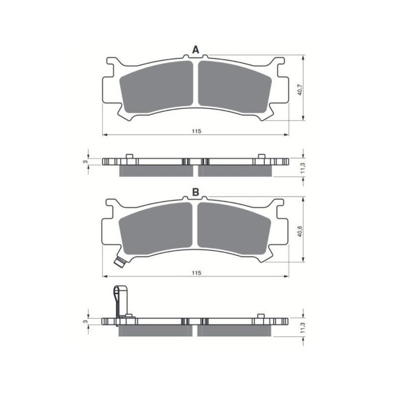 Plaquettes de frein Avant Droit Pour Honda SXS 1000 Pioneer M3 M5 de 2016 à 2020 - Image 3