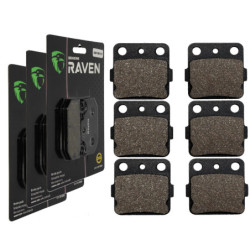 3 Kit plaquettes frein Av G, Av D et Ar Pour Honda TRX 300 Sportrax  de 1993 à 2000