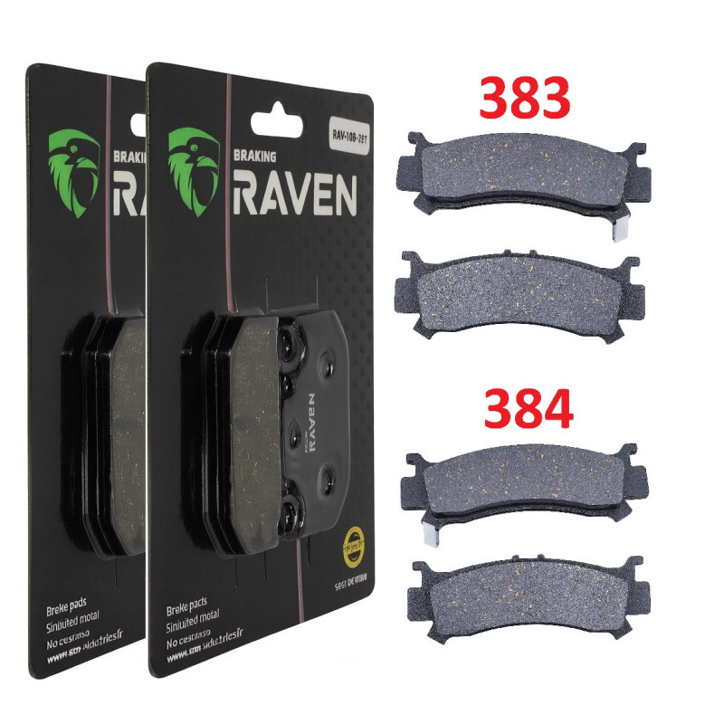 2 Kit plaquettes frein Av Ga et Av Dr Pour Honda SXS 1000 Talon S2R de 2019 à 2021