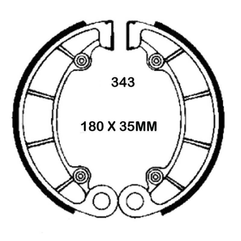 Machoire de frein Arrière Pour Honda TRX 350 FourTrax  de 1986 à 1993 - Image 2