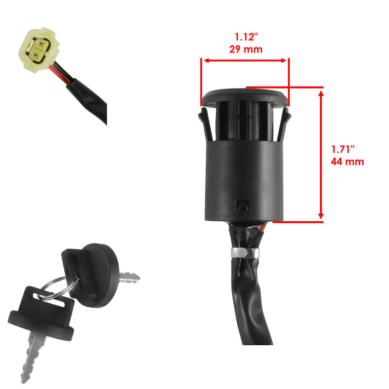 Contacteur À Clé pour Honda TRX 300 Sportrax  de 2007 à 2009 - Image 2