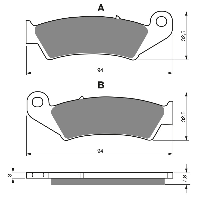Plaquettes de frein Avant Pour Honda XR 250 R  de 1989 à 1992 - Image 3