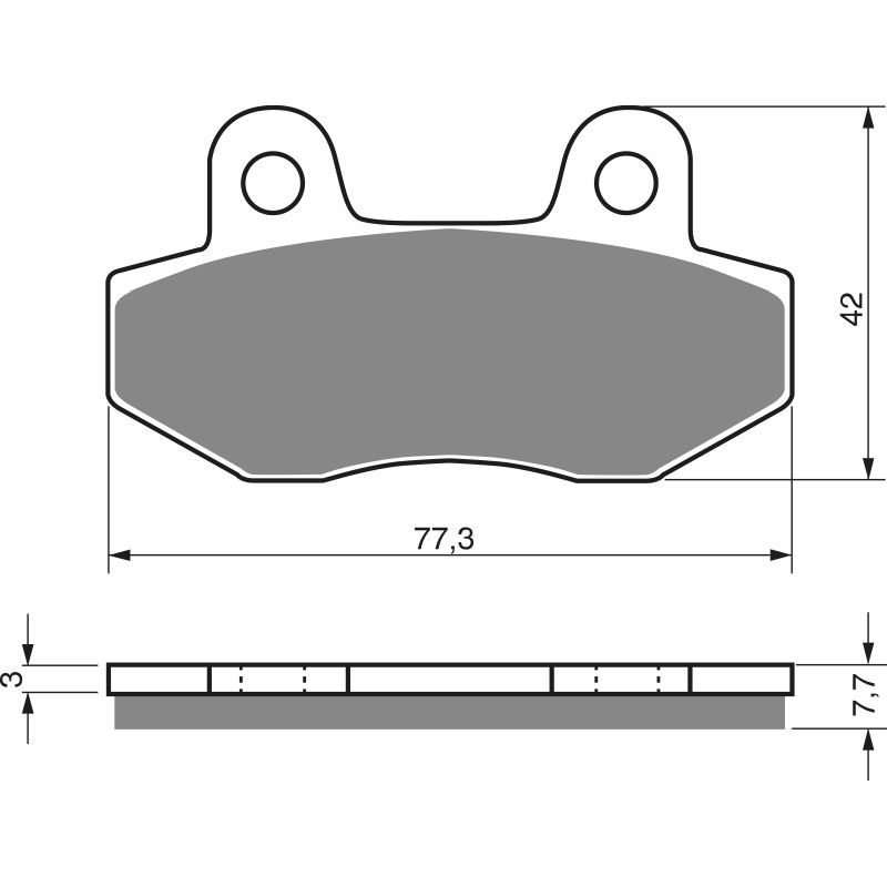 Plaquettes de frein Avant Pour Honda CBX 250 Twister  de 1984 à 1998 - Image 3