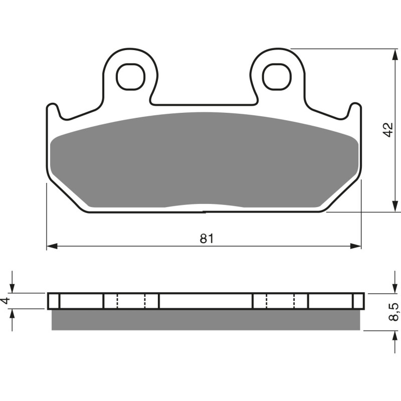Plaquettes de frein Av Ga ou Av Dr Pour Honda CBR 400 R  de 1986 à Nc - Image 3