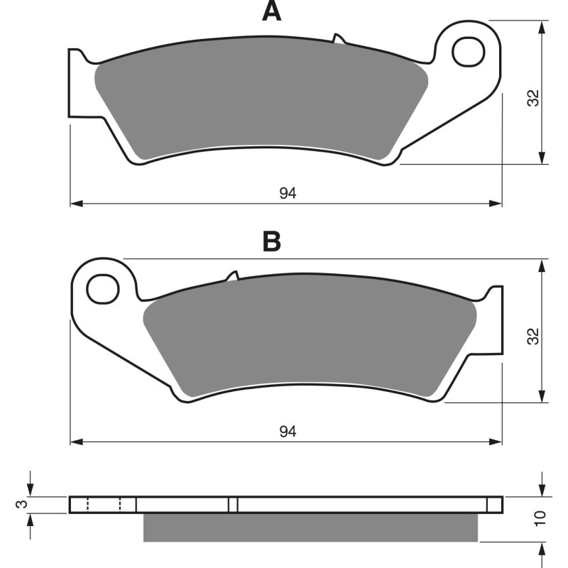 Plaquettes de frein Arrière Pour Honda RVF 400  de 1994 à 1996 - Image 3