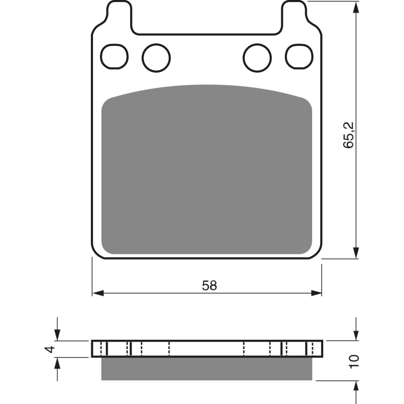 Plaquettes de frein Arrière Pour Honda GL 1000 Gold-Wing  de 1975 à 1979 - Image 3