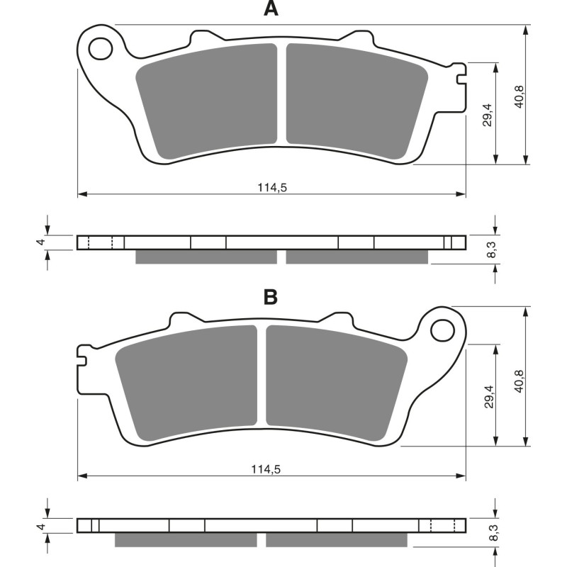 Plaquettes de frein Ar, Av Ga ou Av Dr Pour Honda ST 1300 Pan European  de 2002 à 2007 - Image 3