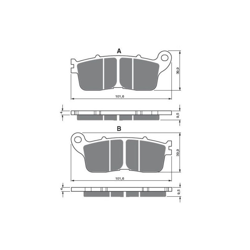 Plaquettes de frein Arrière Pour Honda VFR 1200 F  de 2010 à 2018 - Image 3