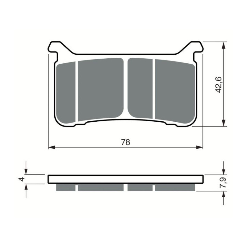 Plaquettes de frein Av Ga ou Av Dr Pour Honda CB 1000 R avec ABS de 2017 à 2021 - Image 3
