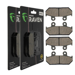 2 Kit plaquettes frein Av Ga et Av Dr Pour Honda GL 1500 Gold-Wing  de 1988 à 2000