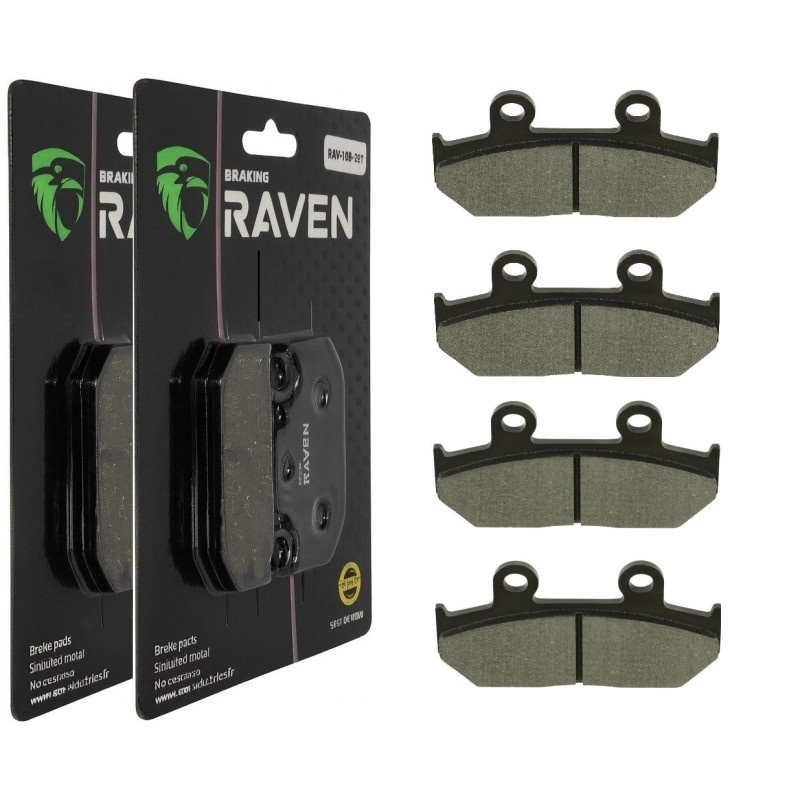 2 Kit plaquettes frein Av Ga et Av Dr Pour Honda VFR 700 Interceptor  de 1986 à 1987