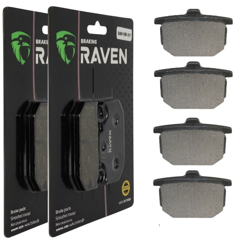 2 Kit plaquettes frein Av Ga et Av Dr Pour Honda GL 1000 Gold-Wing  de 1978 à 1979