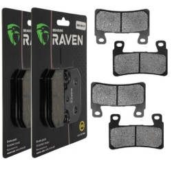 2 Kit plaquettes frein Av Ga et Av Dr Pour Honda CB 400 Super Four  de 1999 à 2003