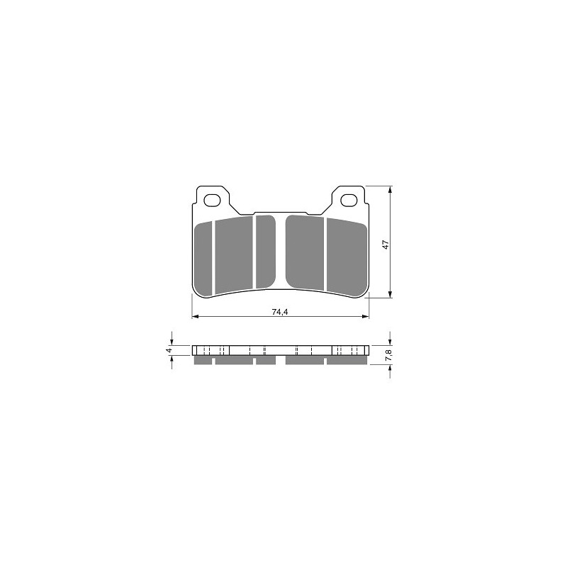 2 Kit plaquettes frein Av Ga et Av Dr Pour Honda CB 1000 R  de 2008 à 2009 - Image 3