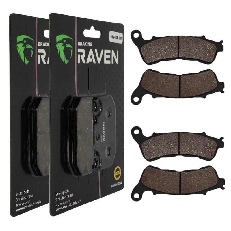 2 Kit plaquettes frein Av Ga et Av Dr Pour Honda ST 1300 Pan European  de 2008 à 2009