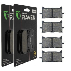 2 Kit plaquettes frein Av Ga et Av Dr Pour Honda CB 650 Nighthawk  de 2019 à 2021