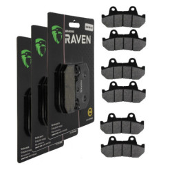 3 Kit plaquettes frein Av G, Av D et Ar Pour Honda CB 900 Super Sport  de 1987 à 1988