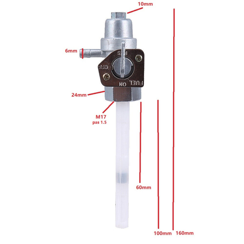 Robinet d'essence pour Honda XL 185  de 1979 à 1981 - Image 2