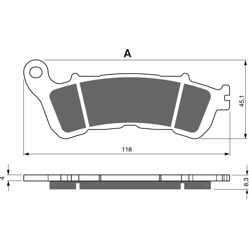 Plaquettes de frein Av Ga ou Av Dr Pour Honda VFR 1200 F  de 2012 à 2018 - Image 3