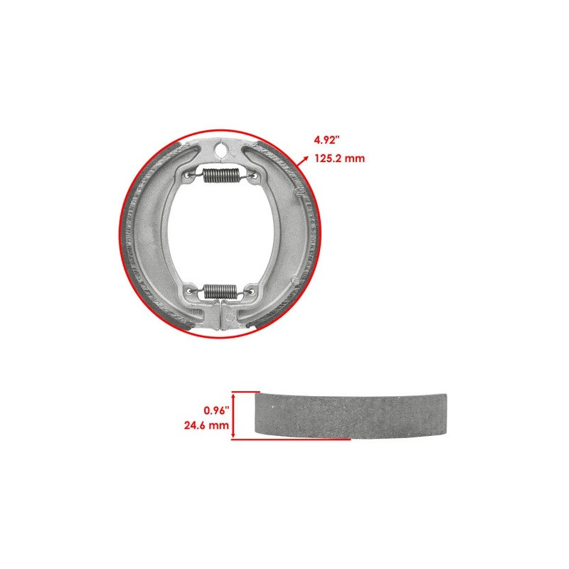 Machoire de frein Arrière Pour Honda CR 125 R  de 1986 à 1986 - Image 2