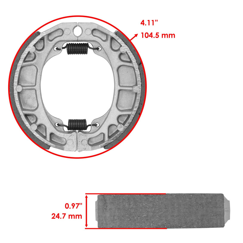 Machoire de frein Avant Pour Honda Super Cub 70  de 1977 à 1993 - Image 2