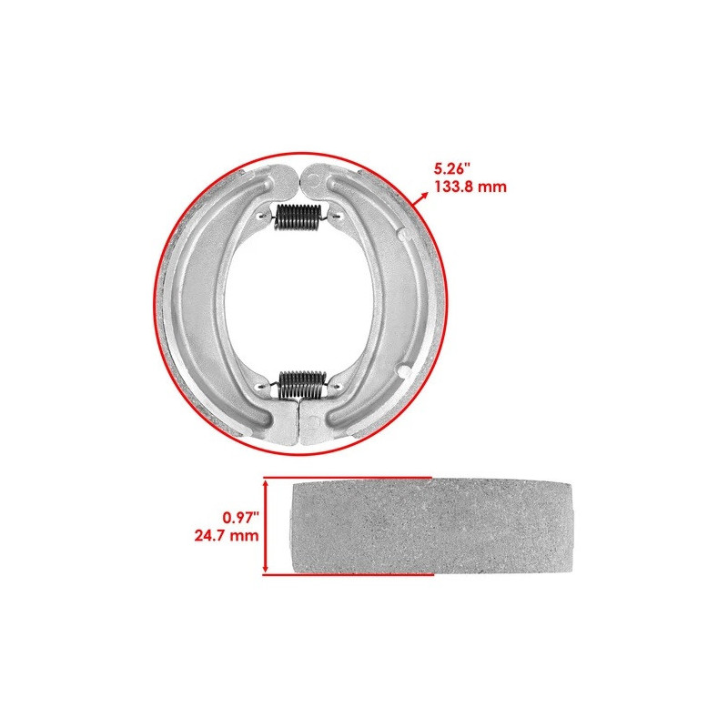 Machoire de frein Arrière Pour Honda CB 450 S  de 1986 à 1988 - Image 2