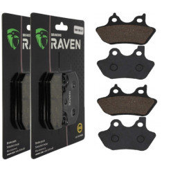 2 Kit plaquettes frein Av Ga et Av Dr Pour Harley-davidson Dyna Low Rider FXDL et FXDLI de 2000 à 2007