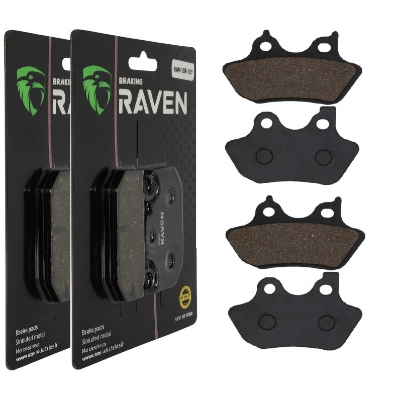 2 Kit plaquettes frein Av Ga et Av Dr Pour Harley-davidson Touring Ultra Classic Electra Glide Shrine FLHTCUI de 2000 à 2006