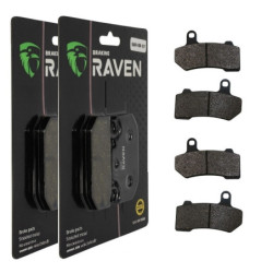 2 Kit plaquettes frein Av Ga et Av Dr Pour Harley-davidson Touring Road King Special FLHRXS de 2017 à 2023