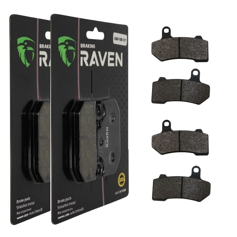 2 Kit plaquettes frein Av Ga et Av Dr Pour Harley-davidson Cvo Touring Ultra Limited FLHTKSE de 2020 à 2021