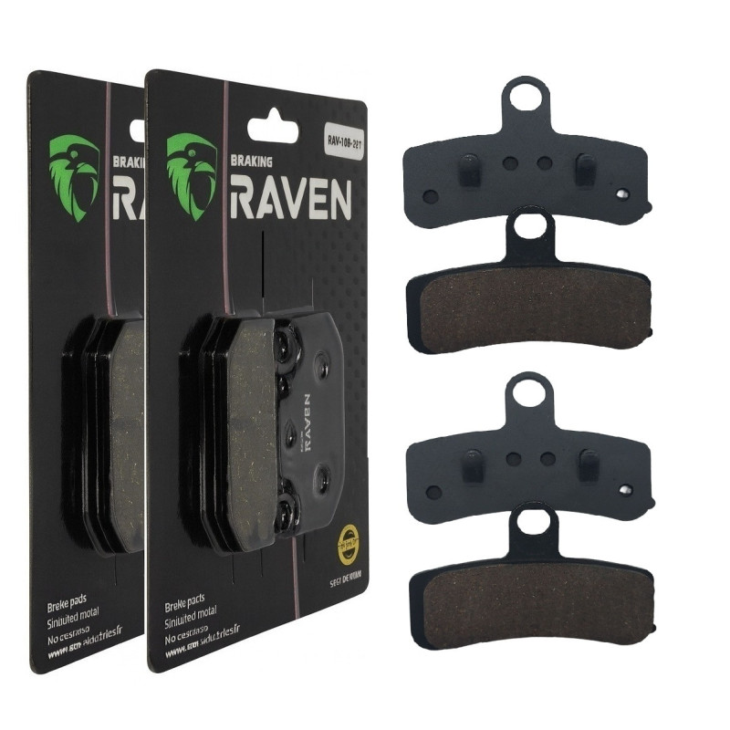 2 Kit plaquettes frein Av Ga et Av Dr Pour Harley-davidson Dyna Super Glide Standard FXD de 2008 à 2010