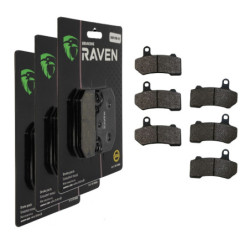 3 Kit plaquettes frein Ar, Av Ga et Av Dr Pour Harley-davidson Touring Road Glide Ultra FLTRU de 2017 à 2019