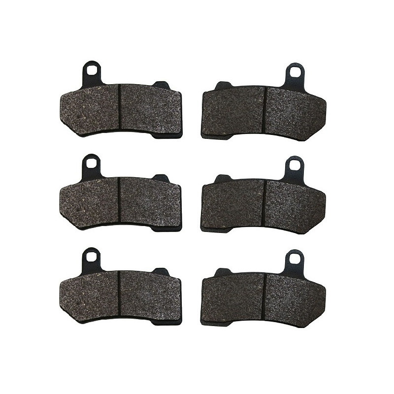 3 Kit plaquettes frein Ar, Av Ga et Av Dr Pour Harley-davidson Touring Ultra Classic Electra Glide FLHTCU de 2014 à 2013 - Image 2