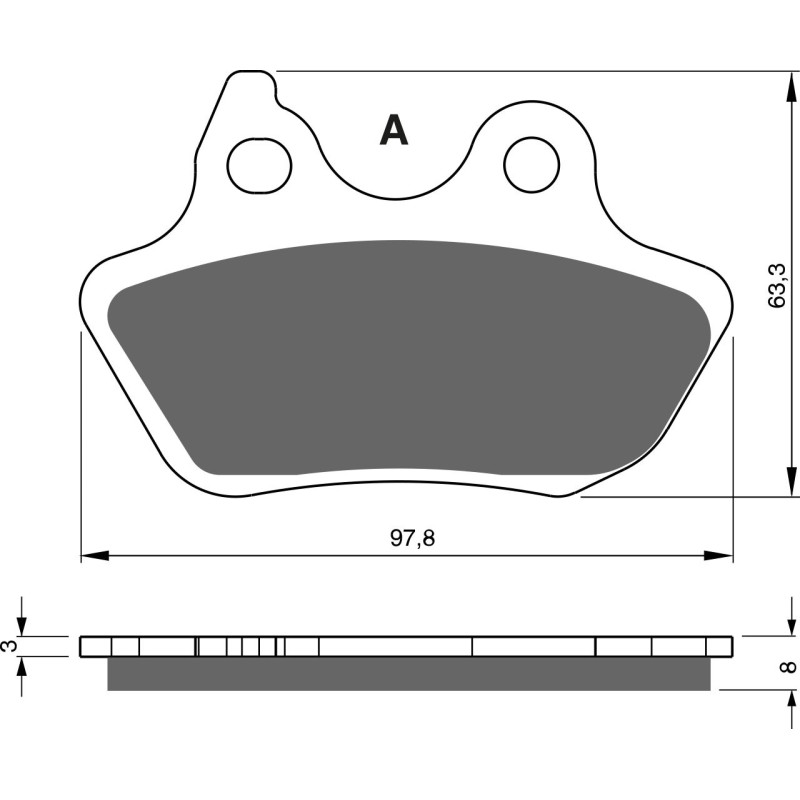 Plaquettes de frein Arrière Pour Harley-davidson Cvo Softail Fat Boy FLSTFSE2 de 2006 à 2006 - Image 3