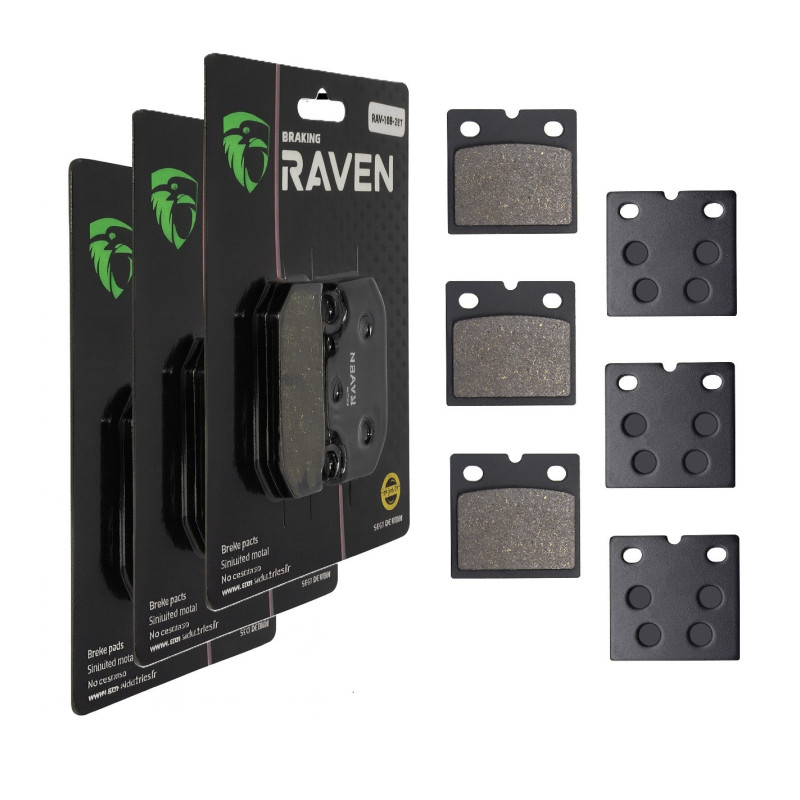 3 Kit plaquettes frein Av G, Av D et Ar Pour Bmw K 100 RT  de 1983 à 1988