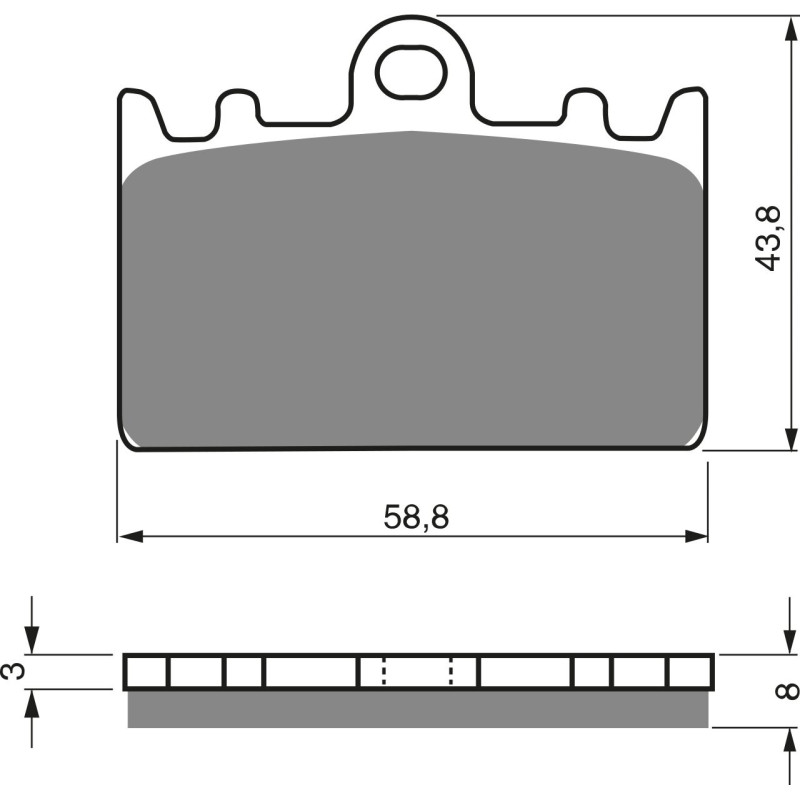 Plaquettes de frein Av Ga ou Av Dr Pour Kawasaki Ninja ZX-6R 600  de 1995 à 1997 - Image 3