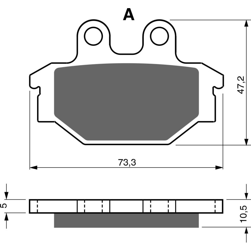 Plaquettes de frein Ar, Av Ga ou Av Dr Pour Kawasaki KVF 300 Brute Force  de 2012 à 2018 - Image 3