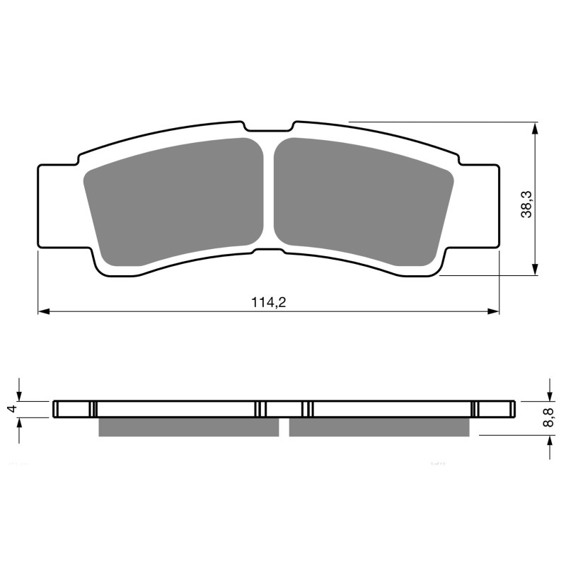 Plaquettes de frein Av Ga ou Av Dr Pour Kawasaki Teryx4 KRX 1000  de 2020 à 2022 - Image 3