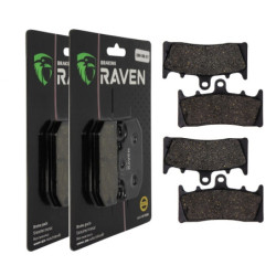 2 Kit plaquettes frein Av Ga et Av Dr Pour Kawasaki Ninja ZX-6R 600  de 1998 à 2001