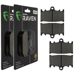 2 Kit plaquettes frein Av Ga et Av Dr Pour Kawasaki ZXR 750R  de 1993 à 1994