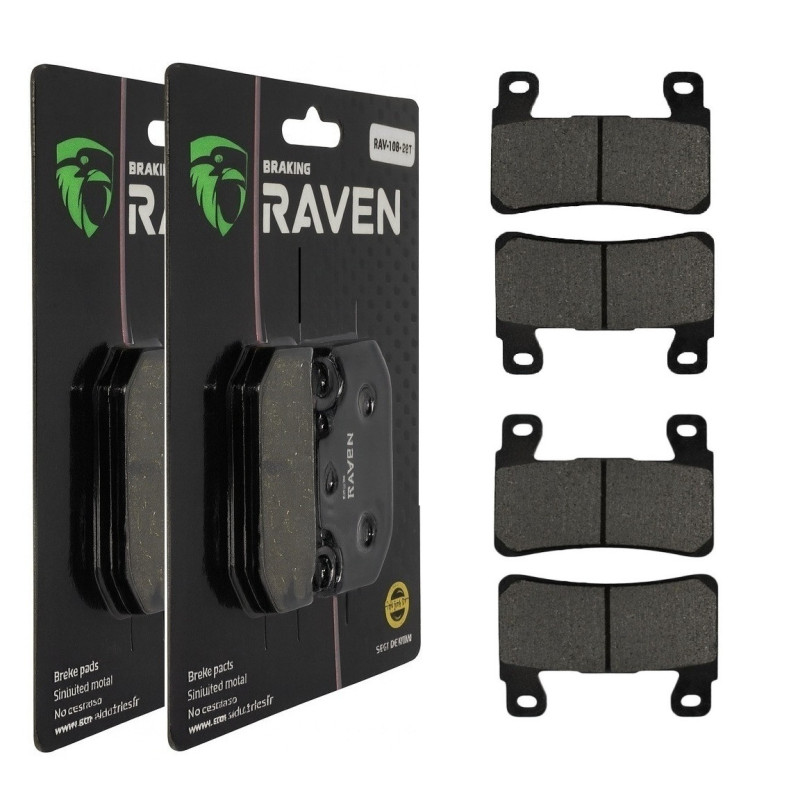 2 Kit plaquettes frein Av Ga et Av Dr Pour Kawasaki Ninja ZX-6R 636  de 2013 à 2026