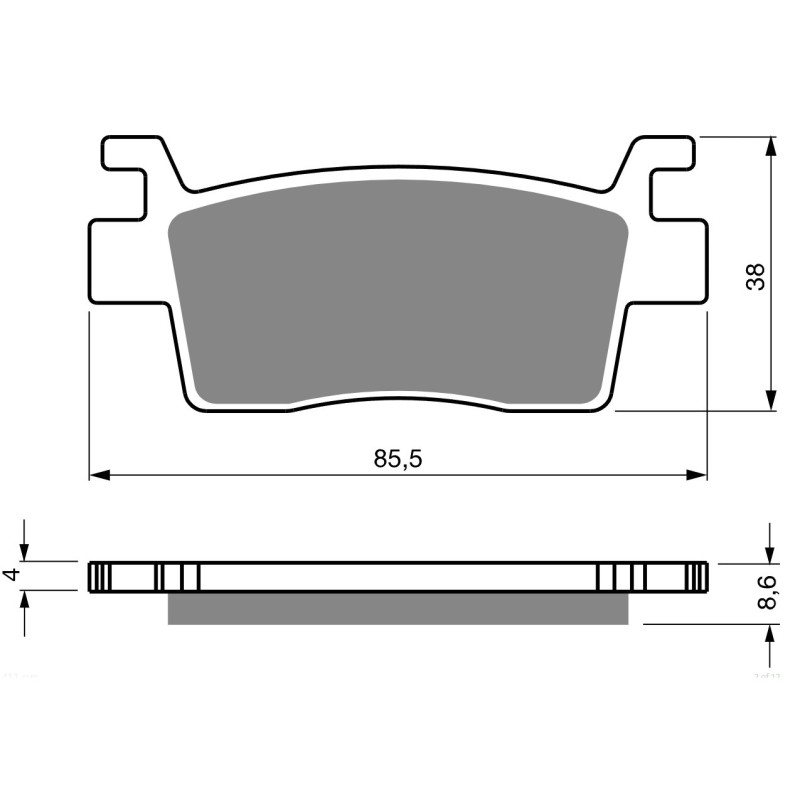 2 Kit plaquettes frein Ar Ga et Ar Dr Pour Kawasaki Teryx KRX 1000  de 2020 à 2023 - Image 3