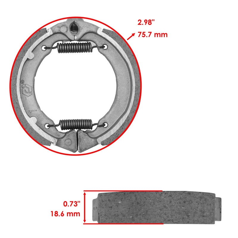 Machoire de frein Av Ga ou Av Dr Pour Kawasaki KFX 50  de 2003 à 2006 - Image 2