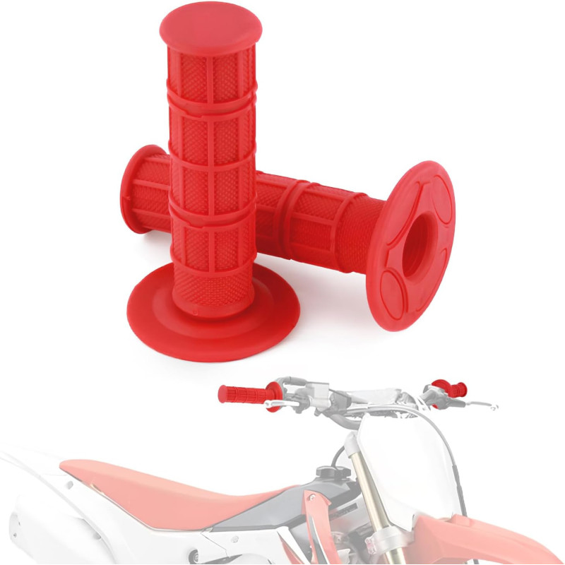 Poignées Rouge Pour Motos Kawasaki KDX 420 Tout-terrain - Image 2