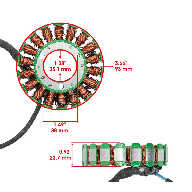 Stator pour Kawasaki KLX 400R  de 2003 à 2004 - Image 2